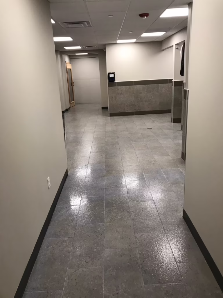 Clean, well-maintained office after a commercial cleaning service visit on the South Shore
